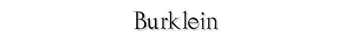Burklein font