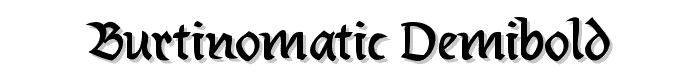 Burtinomatic-DemiBold font