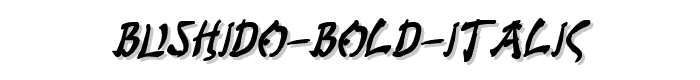 Bushido Bold Italic font