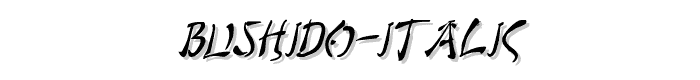 Bushido Italic font