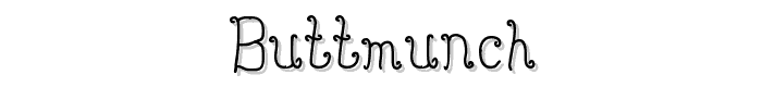 Buttmunch font