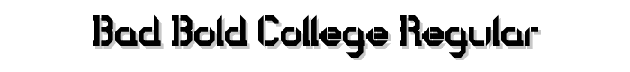 bad%20bold%20college%20Regular font