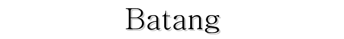 Batang font