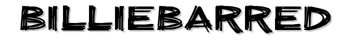 billieBarred font