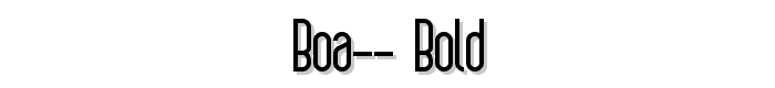 boa _bold font