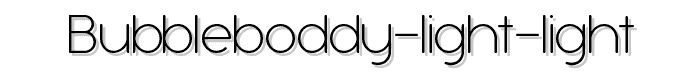 bubbleboddy light Light font