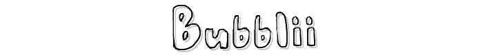 bubblii font