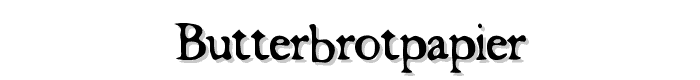 butterbrotpapier font