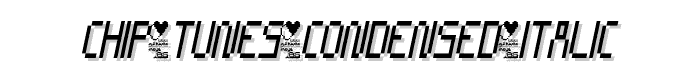 CHIP TUNES Condensed Italic font