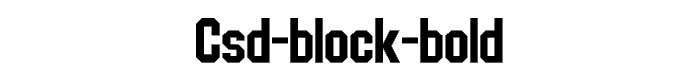 CSD-Block-Bold font