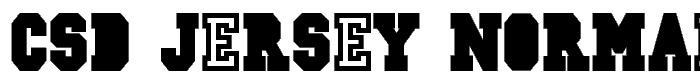 CSD-JERSEY-Normal font