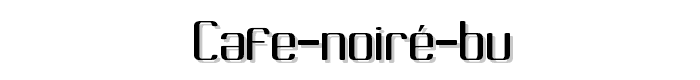 Cafe Noiré BV font