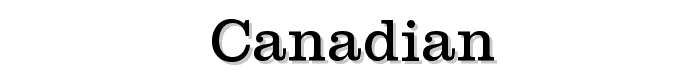 Canadian font