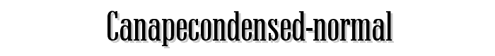 CanapeCondensed Normal font