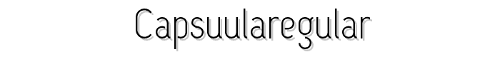 CapsuulaRegular font