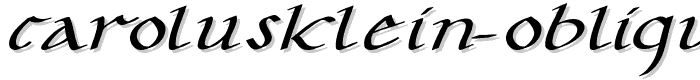 CarolusKlein-Oblique font