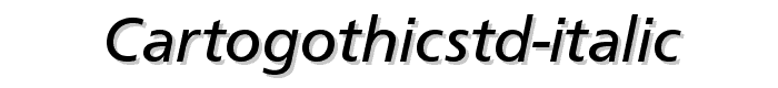 CartoGothicStd Italic font