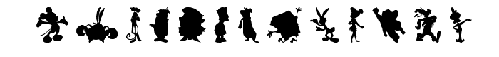 Cartoon Silhouettes font