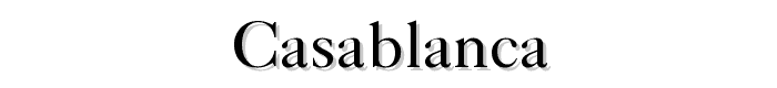 Casablanca font