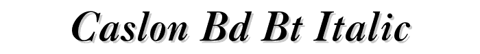 Caslon Bd BT Italic font