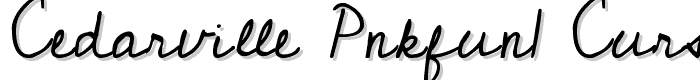 Cedarville%20Pnkfun1%20Cursive font