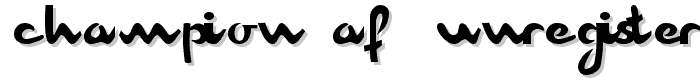 Champion AF (unregistered) font