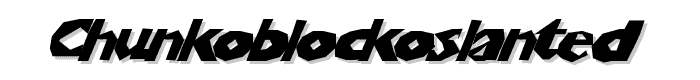 ChunkoBlockoSlanted font
