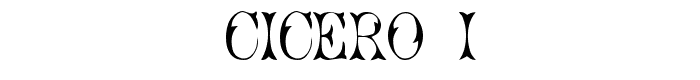 Cicero 1 font