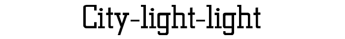 City-Light-Light font