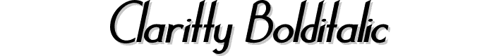 Claritty_BoldItalic font
