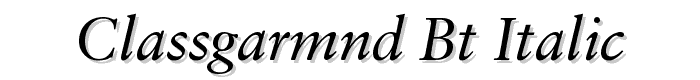 ClassGarmnd%20BT%20Italic font