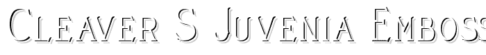 Cleaver%27s_Juvenia_Embossed font