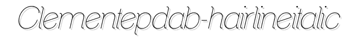 ClementePDab-HairlineItalic font