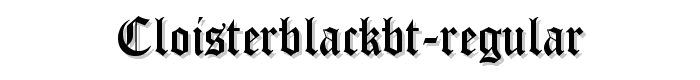 CloisterBlackBT-Regular font