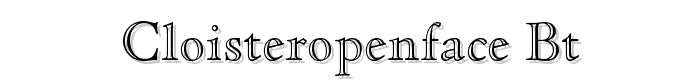 CloisterOpenFace%20BT font