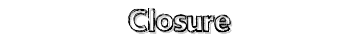 Closure font