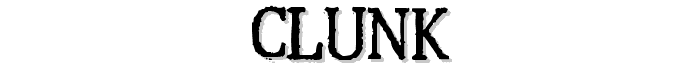 Clunk font