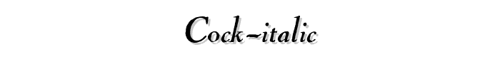 Cock-Italic font