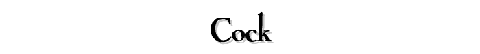 Cock font