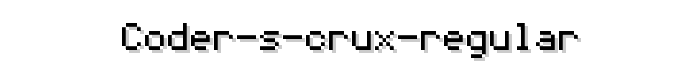 Coder s Crux Regular font