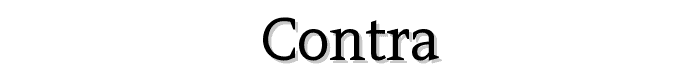 Contra font