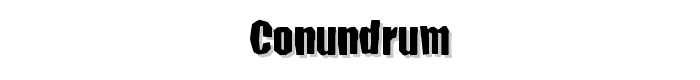 Conundrum font