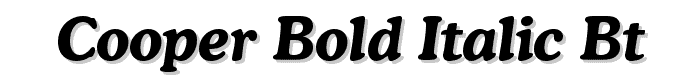 Cooper%20Bold%20Italic%20BT font