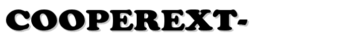 CooperExt-Heavy font