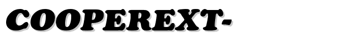 CooperExt-Heavy-Italic font