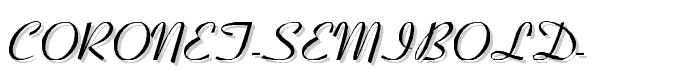 Coronet-SemiBold-Italic font
