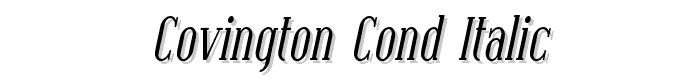 Covington Cond Italic police
