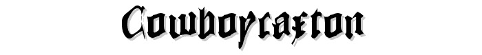 CowboyCaxton font