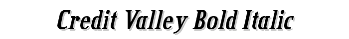 Credit Valley Bold Italic font