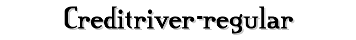 CreditRiver-Regular font